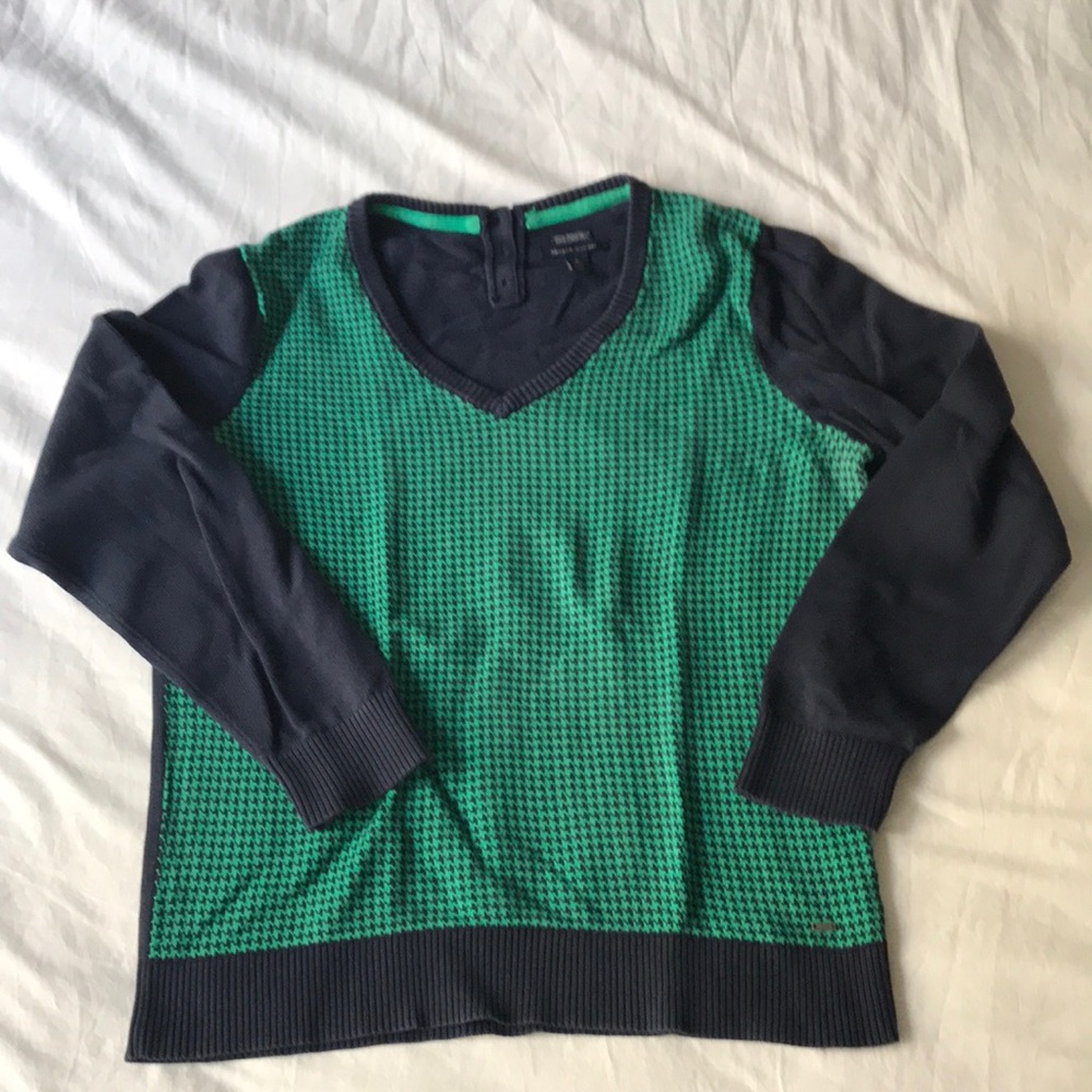 Tommy Hilfiger Sweater green navy XL Houndstooth